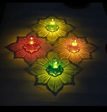 Lotus Reflection Diya(Pack of 12)